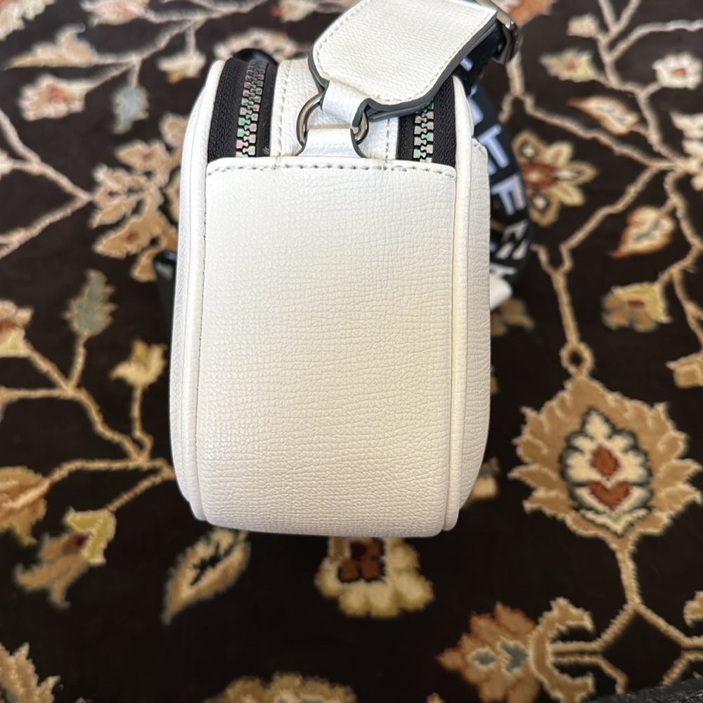 Karl Lagerfeld Maybelle Double Zip White Iridescent Crossbody Camera
Bag - Picture 10 of 17